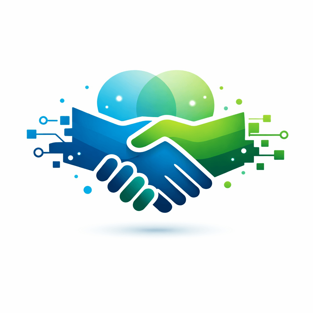 Partnership handshake digital illustration representing healthcare collaboration